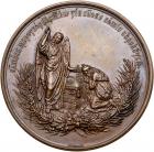 Medal. Bronze. 81 mm. By P. Stadnitsky. Death of Alexander III, 1894. - 2