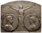 Plaque. Silver. 90 x 70 mm. By T.Szirmal. Second Peace Conference in the Hague 1907 â Swedish Reverse.