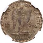 France. 15 Soles, 1791-A NGC MS64 - 2