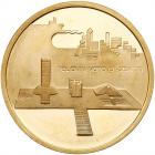 Israel. New York and Tel Aviv, State Gold Medal, 1991 Choice Brilliant Unc - 2