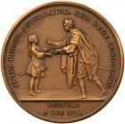 Medal. Bronze. 42 mm. By J. Duvivier. On the Visit of Peter the Great to Paris, 1717. - 2