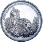 Medal. Silver. 81 mm. By P. Stadnitsky. Death of Alexander III, 1894. - 2