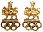 Iran. Pair of Persia Pahlavi Olympic Pin's EF