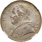 Italian States: Papal/Roman States. 2 1/2 Lire, 1867-R NGC MS64