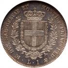 Italian States: Sardinia. Lira, 1860-F/M NGC MS63 - 2