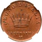 Italian States: Kingdom of Italy. Centesimi, 1813-M NGC MS64 RB - 2