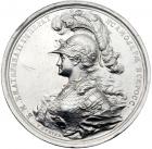 Medal. PLATINUM. 67.7 mm. 394.2 gm. By G.C. Waechter. On the Accession of Catherine II to the Throne, June 28, 1762.