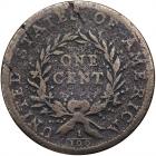 1793 S-5 R4 Wreath Cent with Large <B>LIBERTY PCGS Genuine Fine Details Environmental Damage</B> - 2