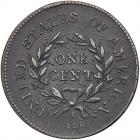 1793 S-11a R4+ Wreath Cent, Vine & Bars Edge <B>PCGS Genuine VF Details Environmental Damage</B> - 2