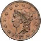 1817 N-15 R4 PCGS graded MS62 Brown, CAC Approved