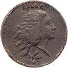 1793 S-6 R3 Wreath Cent, Vine & Bars Edge PCGS Genuine, VF Details Environmental Damage