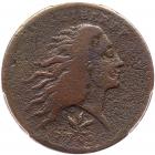 1793 S-8 R3 Wreath Cent, Vine & Bars Edge PCGS Genuine, Fine Details Environmental Damage