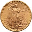 1908 $20 St. Gaudens. No Motto