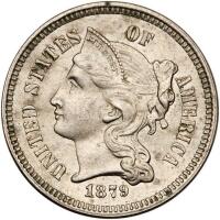 1879 Nickel 3C PCGS Unc Details