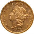 1874-S $20 Liberty NGC AU55