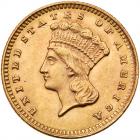 1873 $1 Gold Indian. Open 3 PCGS MS62