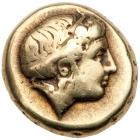 Lesbos, Mytilene. Electrum Hekte (2.49 g), ca. 412-378 BC About VF