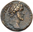 Antoninus Pius. AE Sestertius (25.88 g), AD 138-161 Choice VF