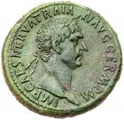 Trajan. AE Sestertius (26.35 g), AD 98-117 Choice VF