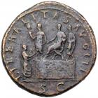 Hadrian. AE Sestertius (25.48 g), AD 117-138 About VF - 2