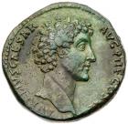 Marcus Aurelius. AE Sestertius (27.88 g), as Caesar, AD 138-161 Choice VF