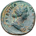 Faustina II. AE Sestertius (23.92 g), Augusta, AD 147-175 Choice VF