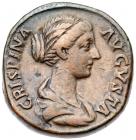 Crispina. AE Sestertius (22.16 g), Augusta, AD 178-182 VF