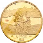 Switzerland. 1/2, 1/4, and 1/10th Unze, 1986 Choice Brilliant Proof - 2