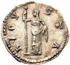 Diva Faustina I. Silver Denarius (3.33 g), died AD 140/1 Superb EF - 2