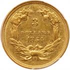 1854-O $3 Gold PCGS AU58 - 2