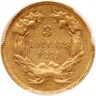 1874 $3 Gold PCGS AU55 - 2