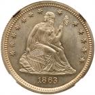 1863 Liberty Seated 25C NGC MS66