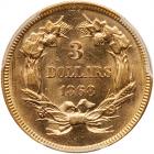 1868 $3 Gold PCGS MS62 - 2