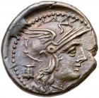 M. Marcius Mn.f. Silver Denarius (3.80 g), 134 BC EF