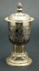 Early 20th Century German Silver Lidded Goblet with Two German Talers