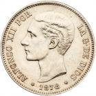 Spain. Pair of 5 Pesetas, 1878 (78)EM-M and 1891 (91)-PG M EF