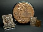 Collection of 4 Rare European Medals Including the Art Nouveau 1901, Swiss, Four Hundred Year Anniversary Medal in Silver