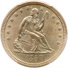 1857 Liberty Seated 25C PCGS MS64