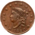 1820 N-13 R1 Large Date PCGS graded MS65 Brown