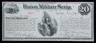 Union Military Scrips. $20.00 June 1, 1867. Topekia, Kansas Crisp Unc