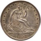 1858 Liberty Seated 50C PCGS AU58