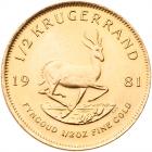 South Africa. 1/2 Krugerrand, 1981 Brilliant Unc - 2