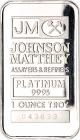 A platinum bar by Johnson Matthey Assayers & Refiners