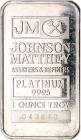 A platinum bar by Johnson Matthey Assayers & Refiners