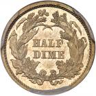 1868 Pattern Half Dime. Nickel, plain edge. Judd-638. Pollock-710. Rarity 6 - 2