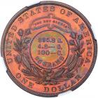 1880 Pattern Metric Dollar. Copper, reeded edge. Judd-1646. Pollock-1846. Low Rarity 6 - 2