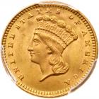 1873 $1 Gold Indian. Open 3 PCGS MS65