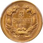 1860-S $3 Gold PCGS AU58 - 2