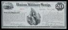 Union Military Scrips. $20.00 June 1, 1867. Topekia, Kansas Crisp Unc - 2