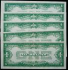 1934, $1 Silver Certificates Set of 5 - 2